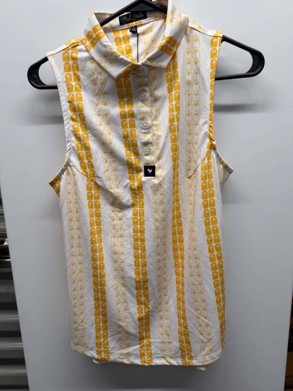 Blue Birdie small nwt Sleeveless Polo Tank - White & Mustard